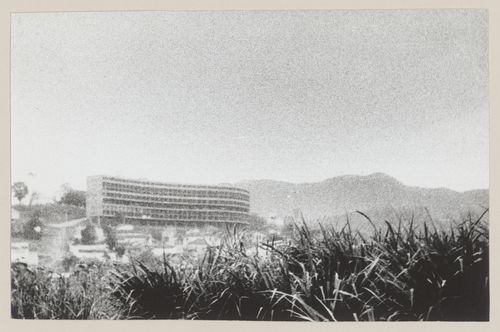 View of Pedregulho housing development, under construction, Rio de Janeiro, Brazil
