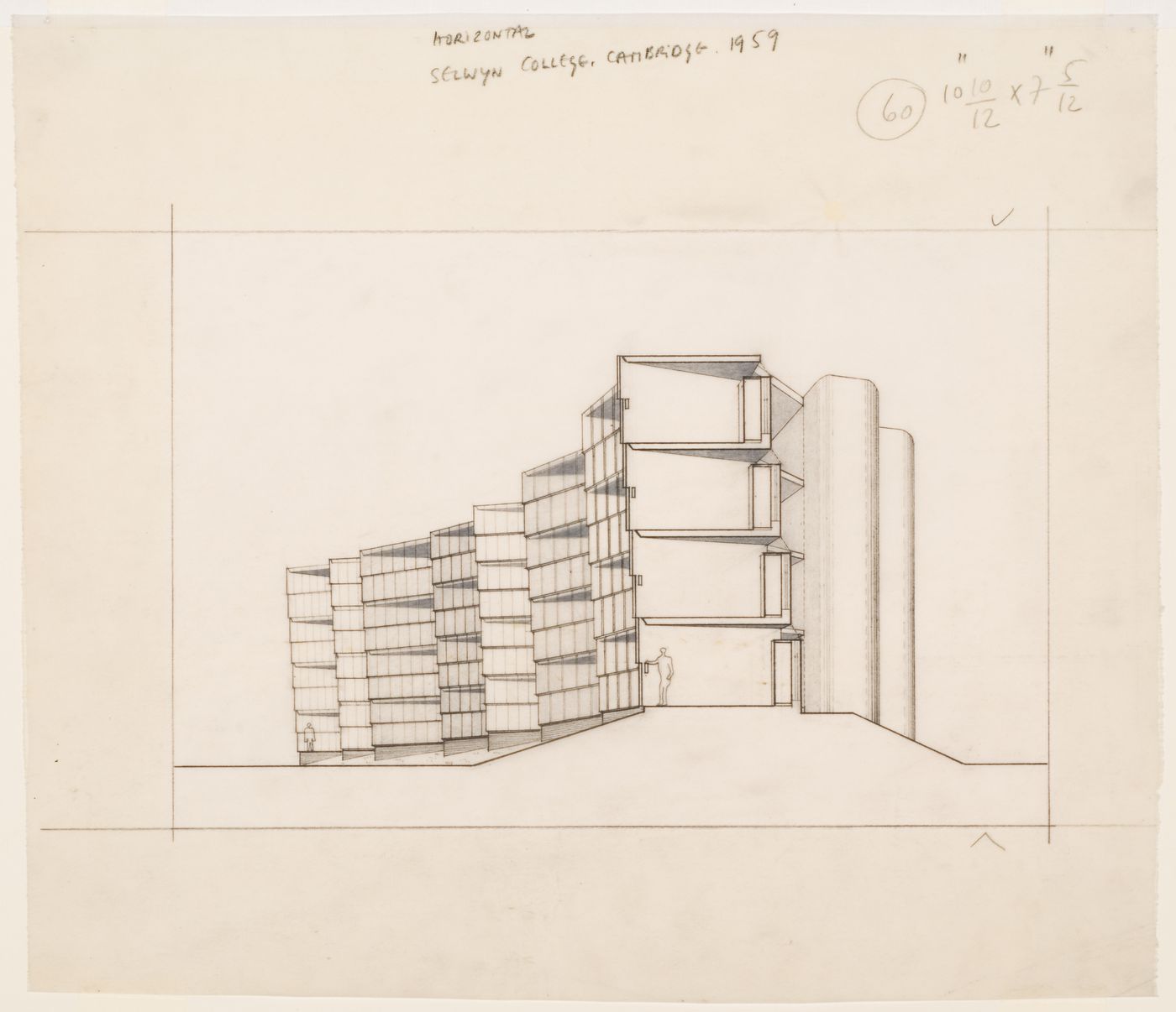 Selwyn College, University of Cambridge, Cambridge, England: Elevation