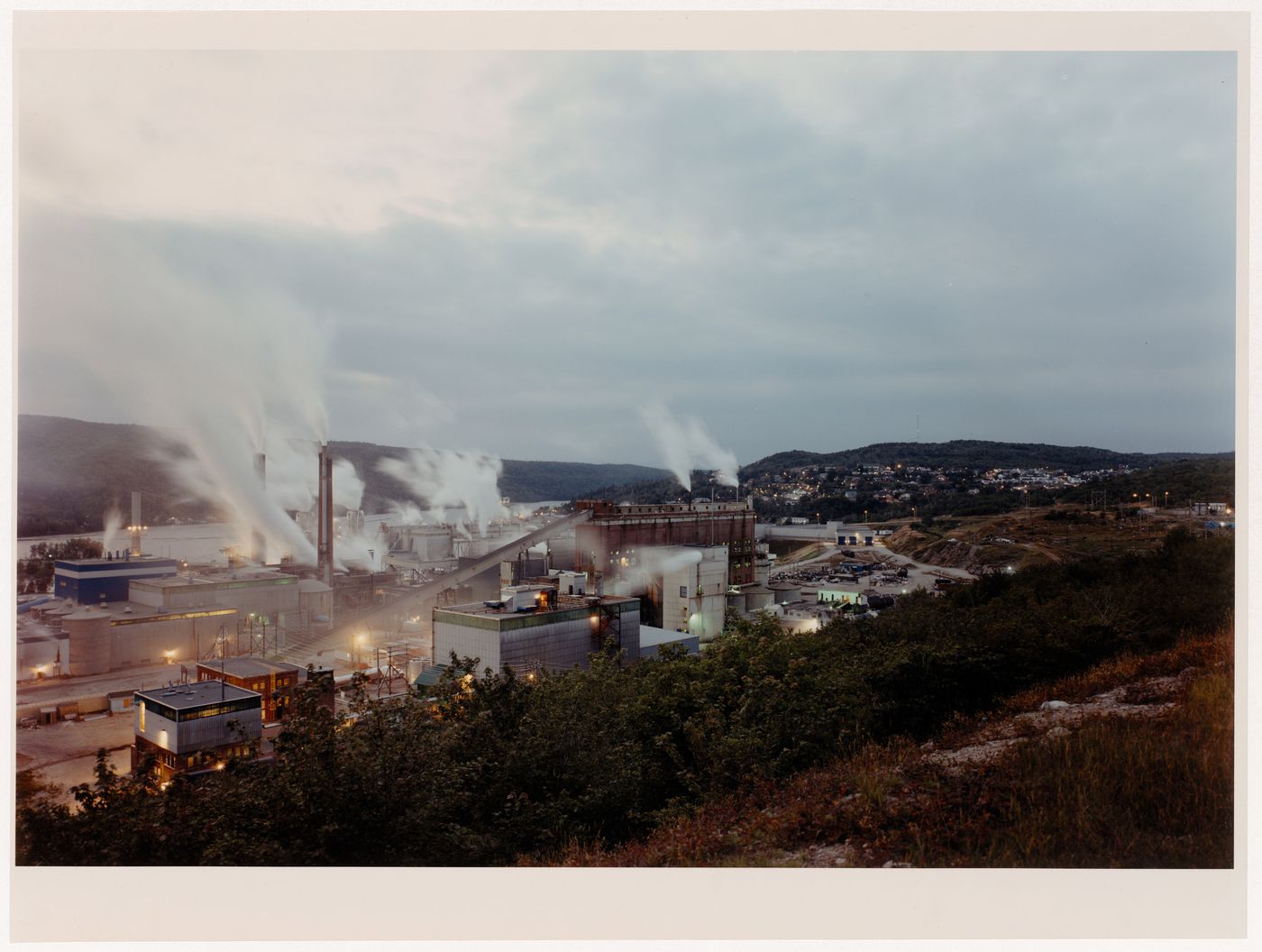 Panorama of Témiscaming at dusk looking northwest