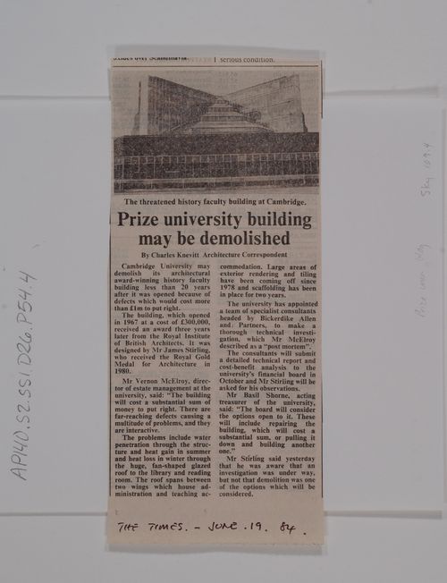 Prize university building may be demolished