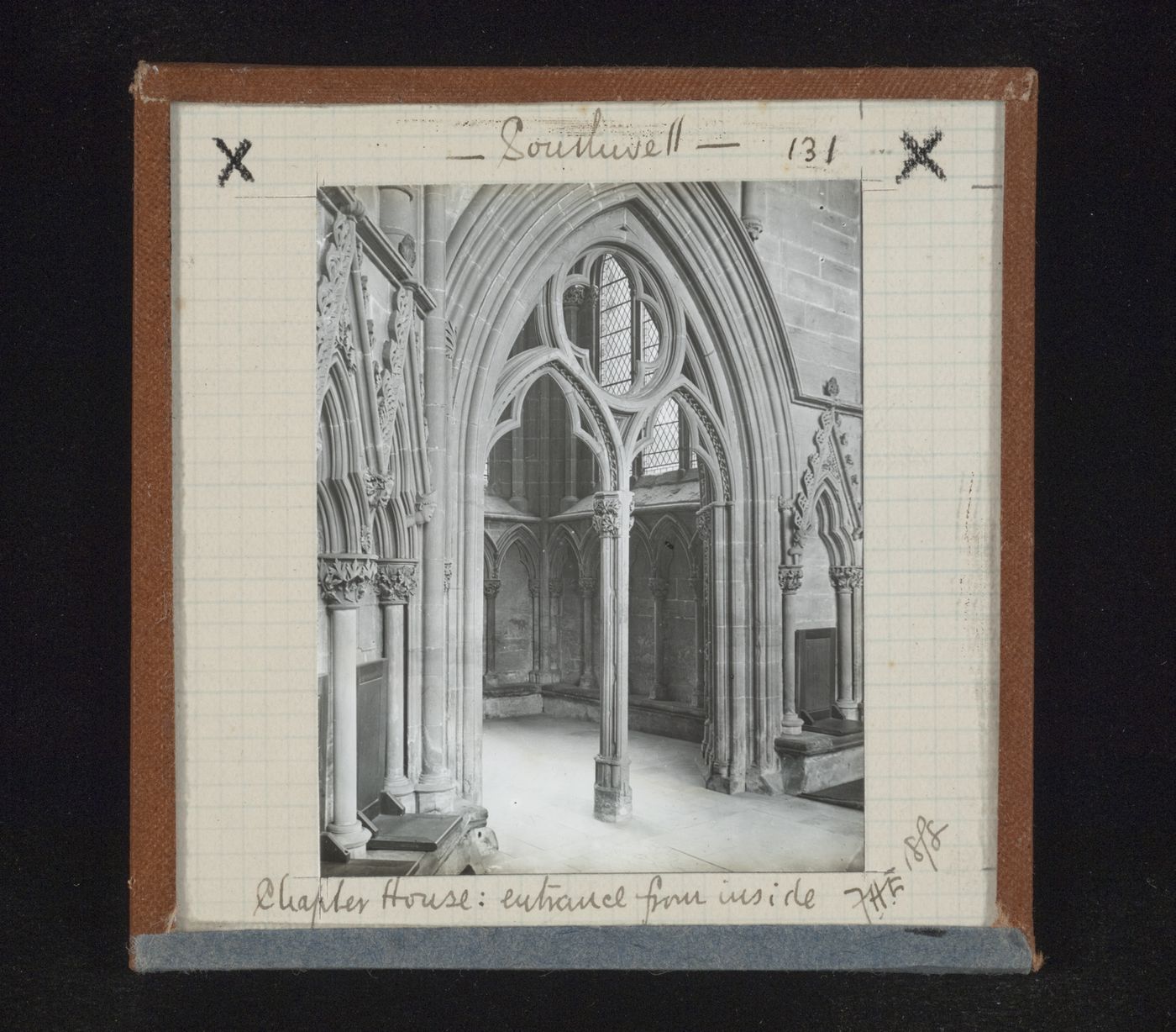 View of entrance arch with vestibule beyond in Chapter House, Southwell Minster, Southwell, Nottinghamshire, England