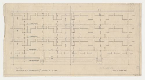 Section for housing units, Hellerhof Housing Estate, Frankfurt am Main, Germany