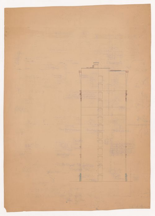 Monadnock Block, Chicago: Rear elevation