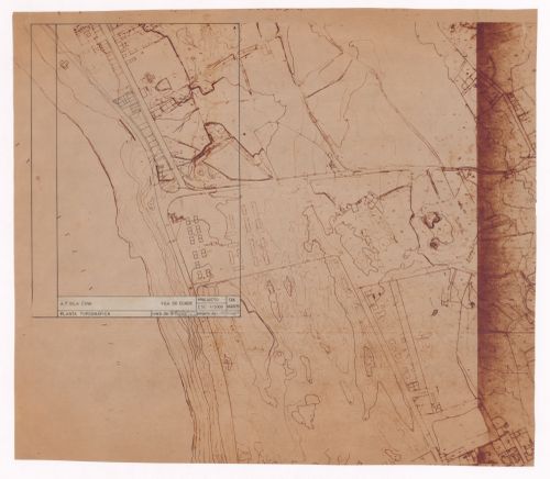 Topographic plan for Conjunto Habitacional em Caxinas, Vila Cova - Vila do Conde, Portugal
