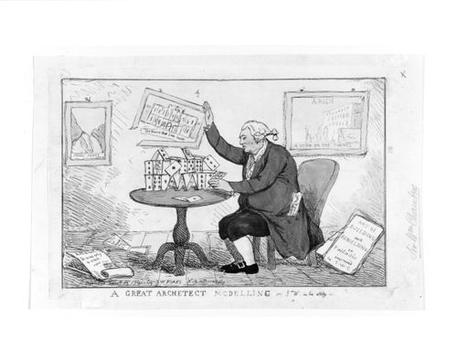 A great architect modelling orSh. W. in his study