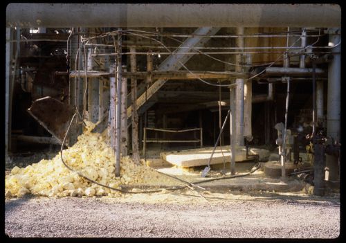 Image for an illustrated lecture on construction technology using sulphur