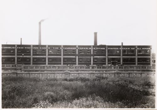 View of the principal façade of the Standard Paper Box Co. of Canada Limited, Montréal [?], Québec