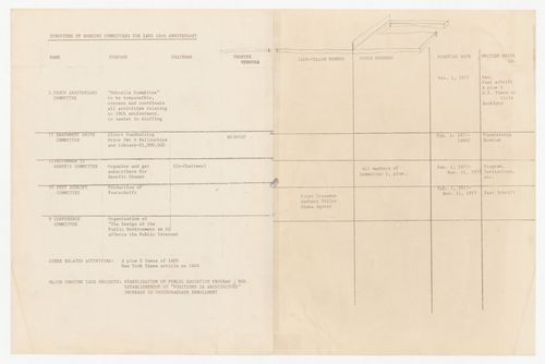 Structure of working committees for IAUS 10th anniversary