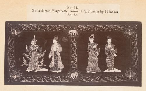 View of a slipcover, F. Beato Limited, C Road, Mandalay, Burma (now Myanmar)