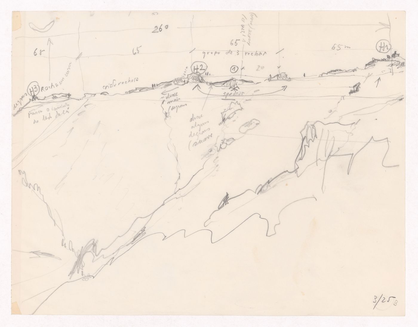 Sketch perspectives for Restaurante Pico do Areeiro, Madeira, Portugal