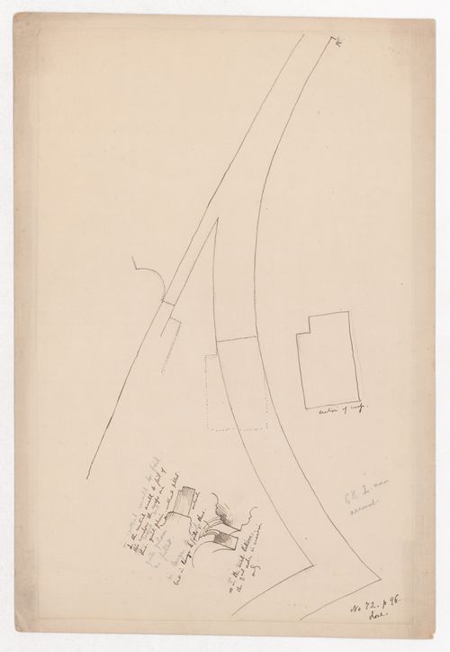 Worksheet No. 72, possibly for 'The Stones of Venice': Plan of tracery with section showing fillet