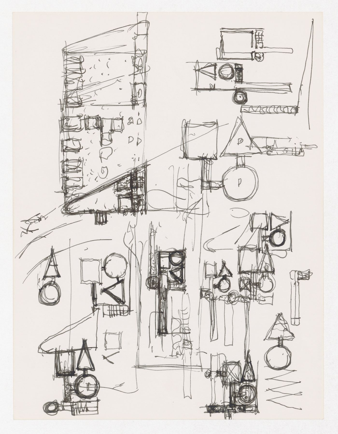 Sketches for Santiago de Compostela Apartment House, Santiago de Compostela, Spain