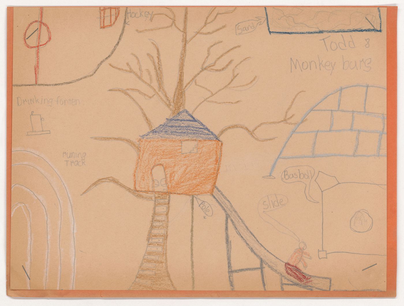 Child's drawing for the ideal playground