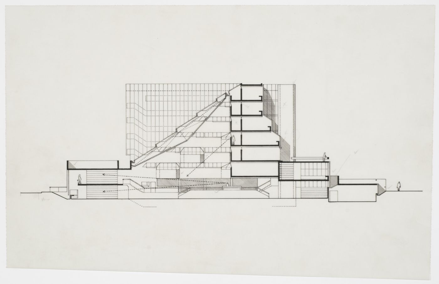 Section for History Faculty Building, University of Cambridge, Cambridge, England