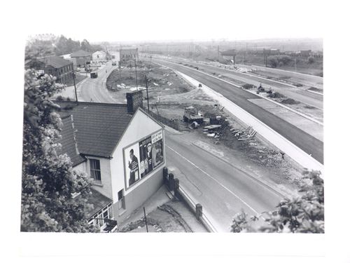 View of Old Road, looking south towards Swan Street, Port Talbot Bypass, Glamorgan, Wales