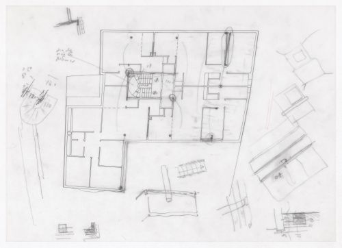 Floor plans and sketch details for Edificio de Habitaçäo Montreuil (Hamo), Montreuil, France