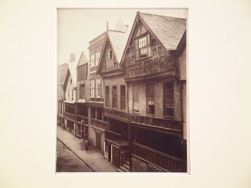 View of several houses in street from the second floor opposite, Chester, England
