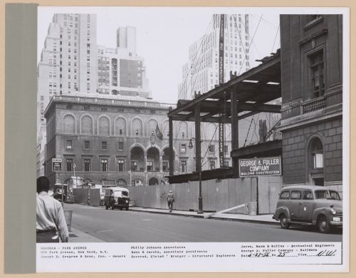 Seagram building under construction, 375 Park avenue, New York, N.Y., north-west view