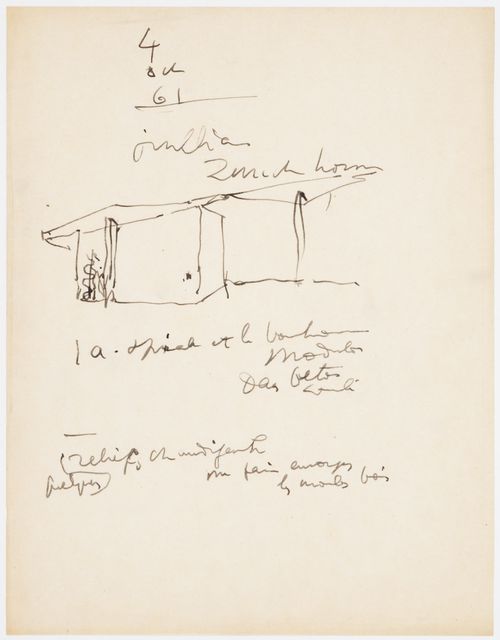 Maison de l'homme, Zurich: conceptual sketch