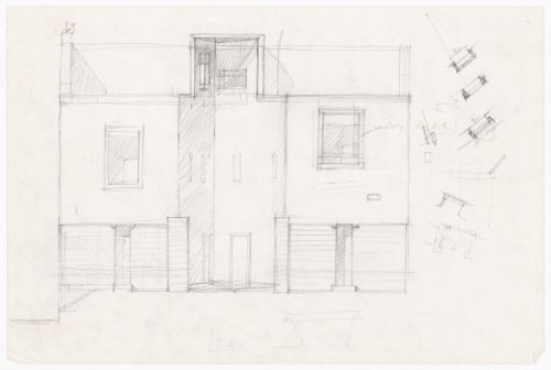 Elevation and sketches for Casa Miggiano, Otranto, Italy
