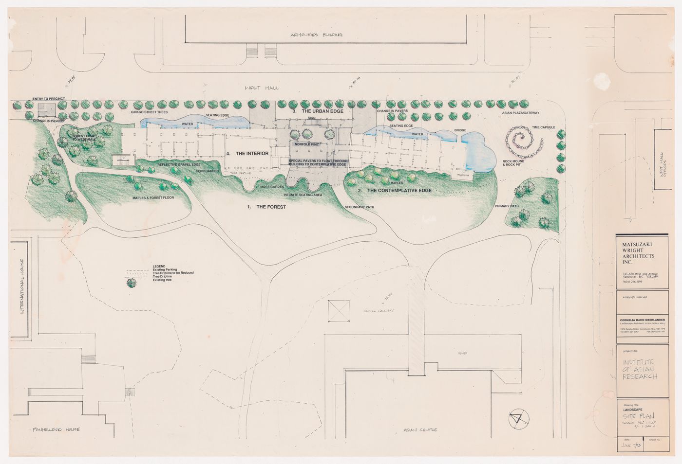 Site plan for C. K. Choi Institute of Asian Research, University of British Columbia, Vancouver, British Columbia