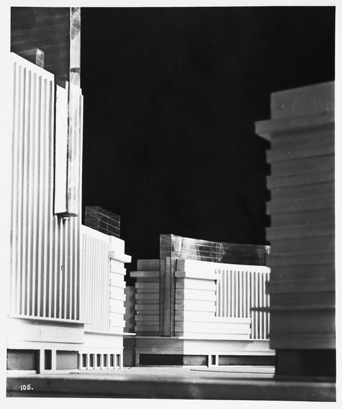 Photograph of a model for the Alexanderplatz competition, Berlin, Germany