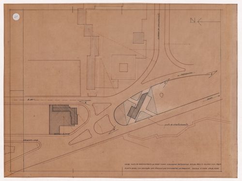 Site plan used for model of Posto de abastecimento da SACOR, Matosinhos, Portugal