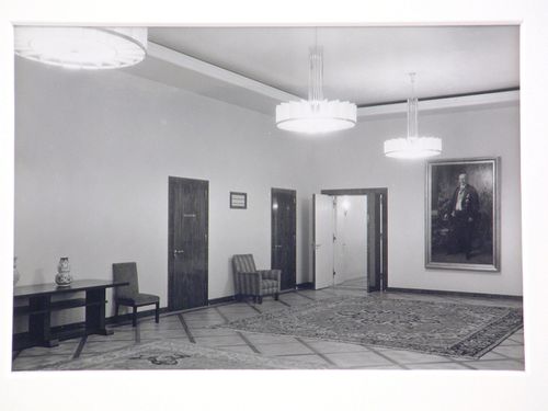 Interior view of Chancellery with portrait of Paul von Hindenburg by Hugo Vogel, Berlin, Germany