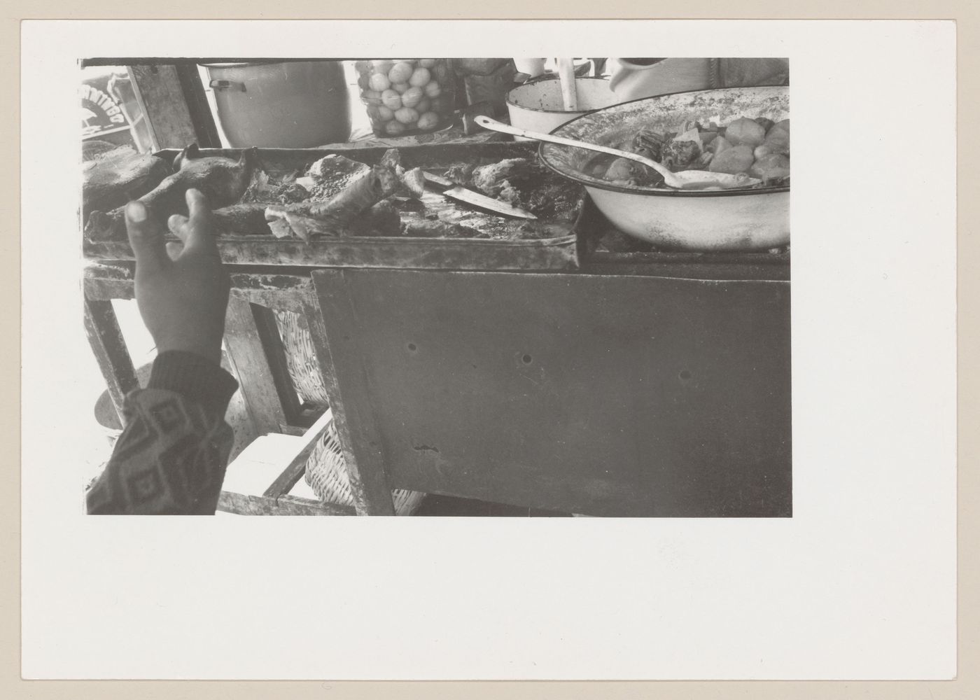 Food with hand, South America