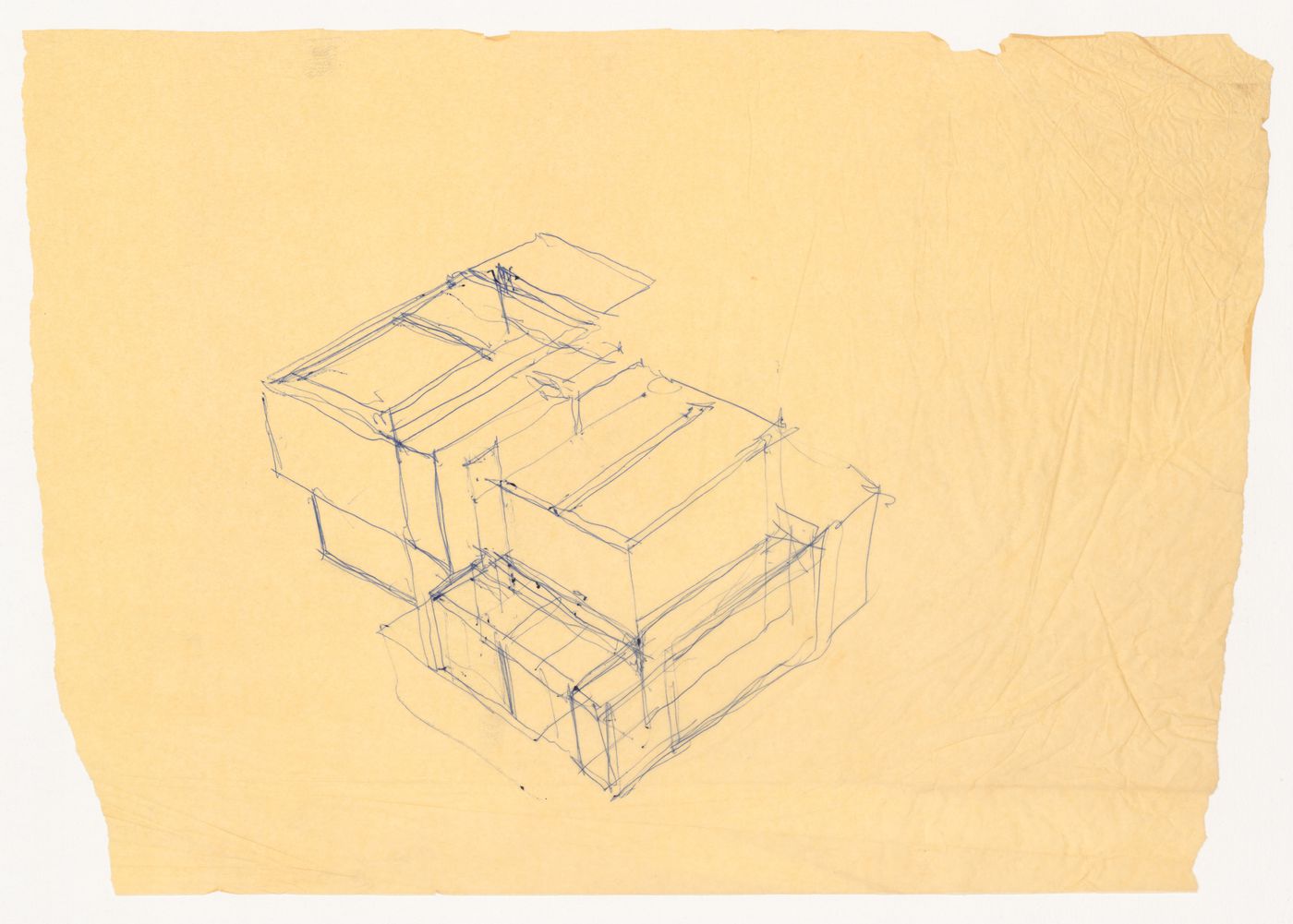 Sketch axonometric for House VI, Cornwall, Connecticut