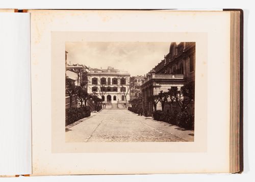 View of unidentified buildings, possibly embassies, Constantinople (now Istanbul), Ottoman Empire (now in Turkey)