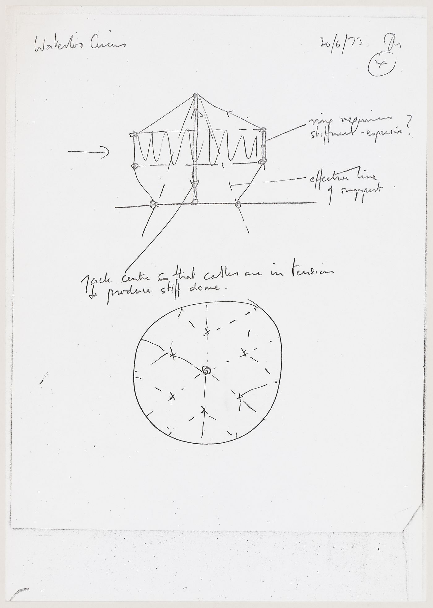 Waterloo Circus Project: technical sketches