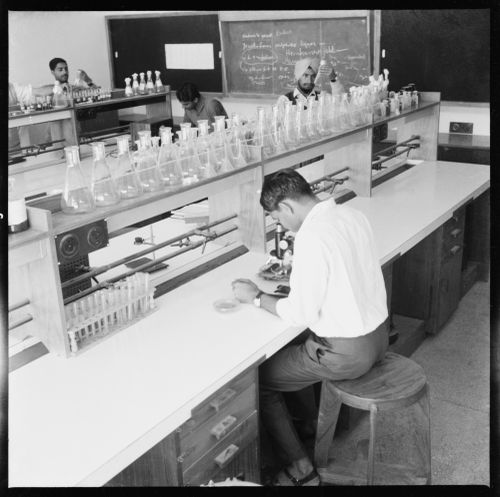 Negative of lab at Punjab Agricultural University in Hisar, India