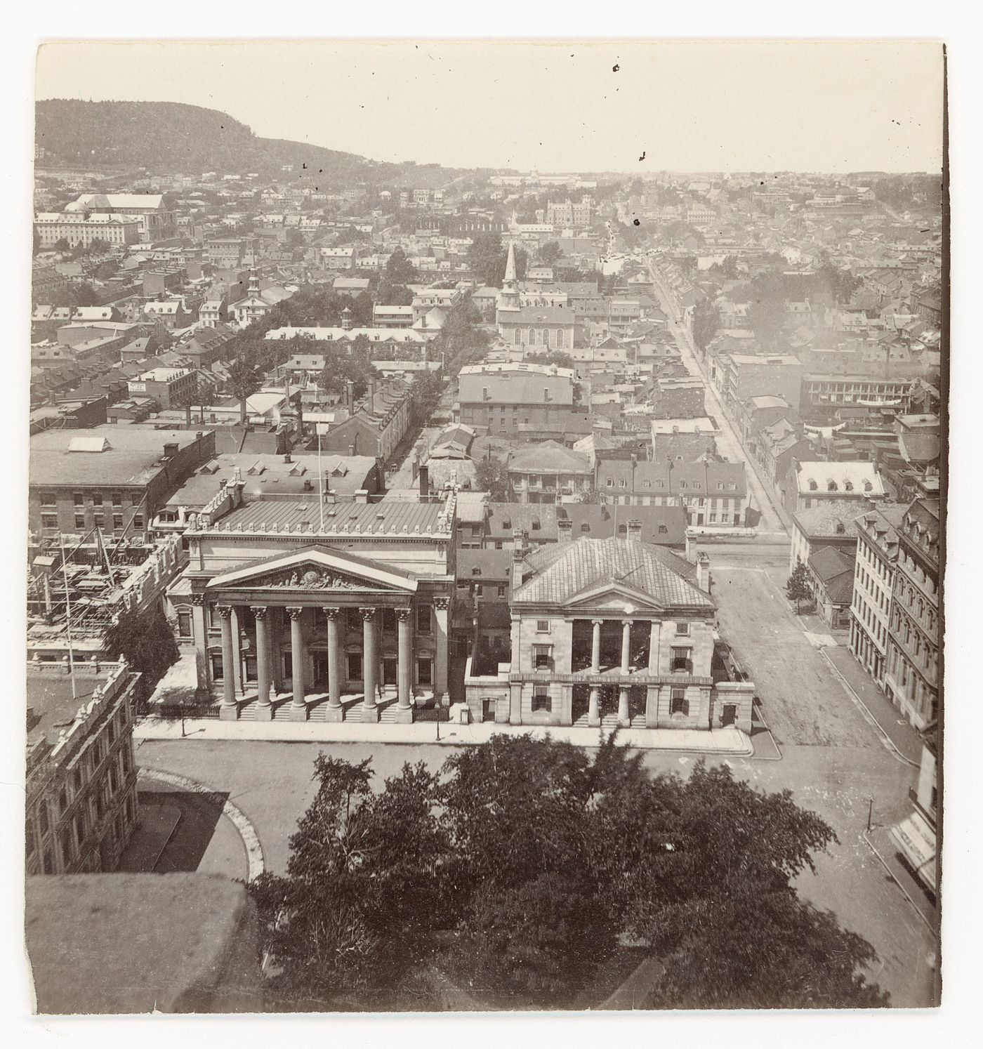 Bank of Montréal (looking) from the towers of Notre Dame Basilica, Montréal, Québec