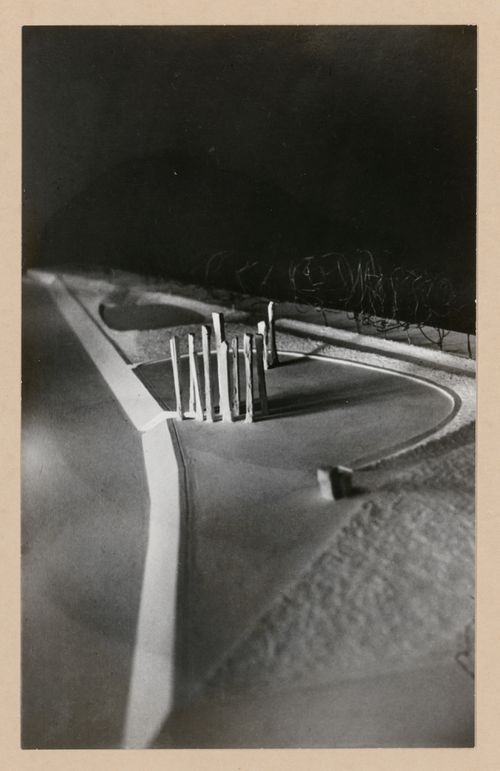 View of model for Monumento aos Calafates, Foz do Douro, Porto, Portugal