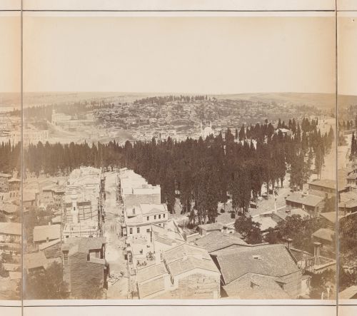 Section of a panorama of Constantinople (now Istanbul, Turkey) from the Galata Tower