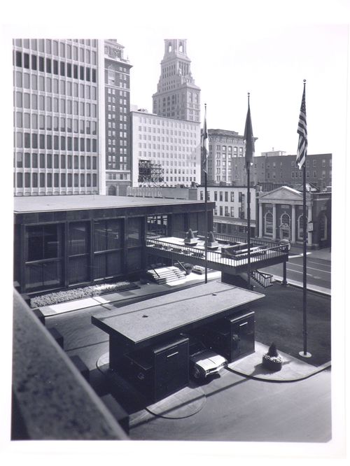 Partial view of the Hartford National Bank and Trust Company building, Hartford, Connecticut, United States