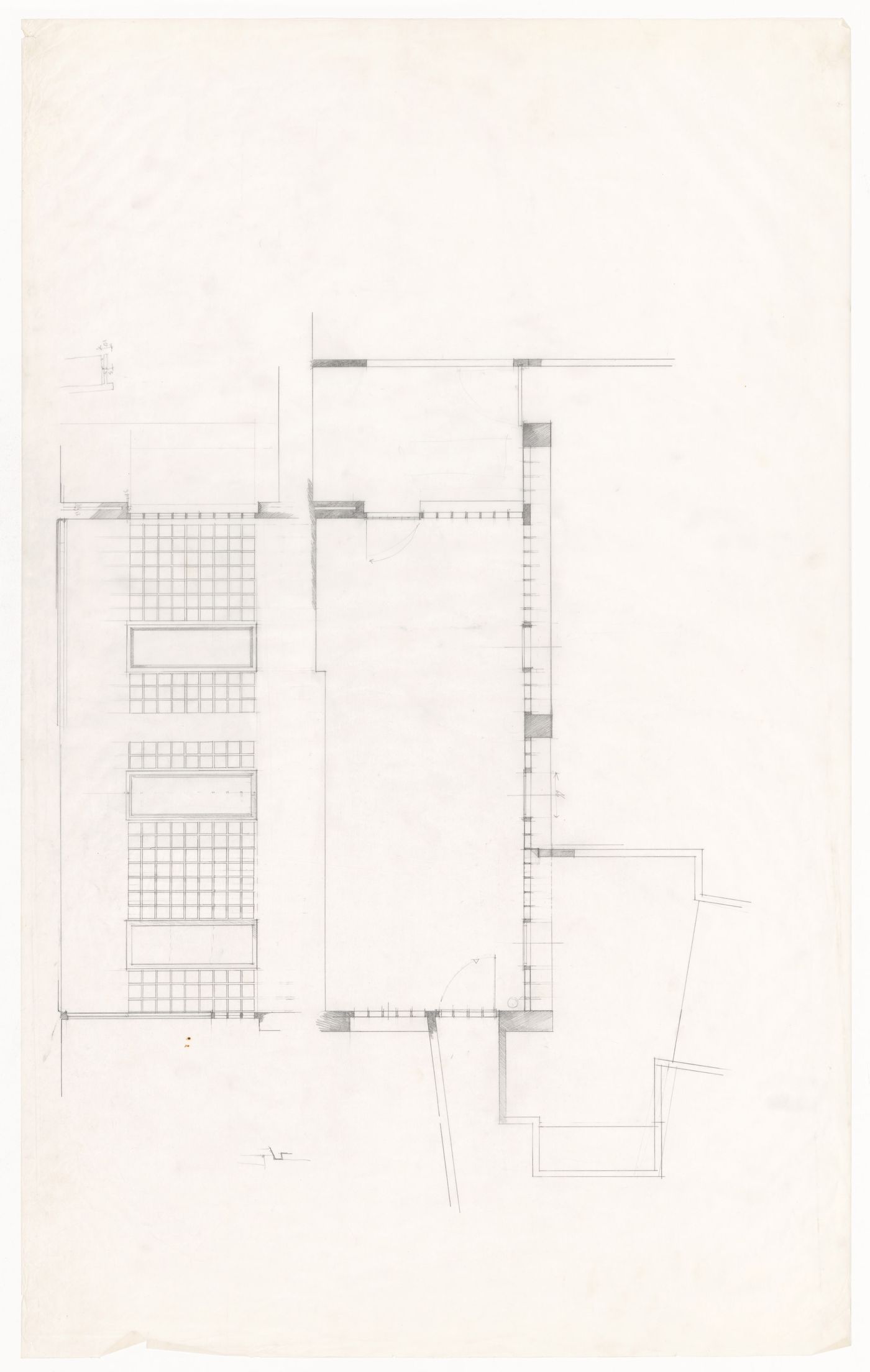 Elevation and plan for Studio Insinga, Italy