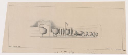Perspective for the principal façade and plaza for Vredenburg mixed-use development, Utrecht, Netherlands