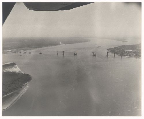 Reference photograph of aerial view of Rio de la Plata for Cruz en el Rio de la Plata, Buenos Aires, Argentina