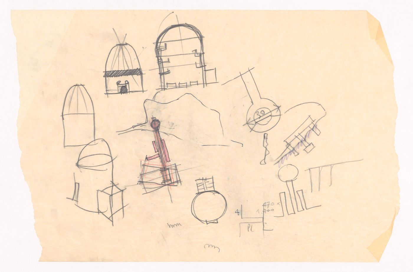Conceptual drawings for University of Miami, New School of Architecture