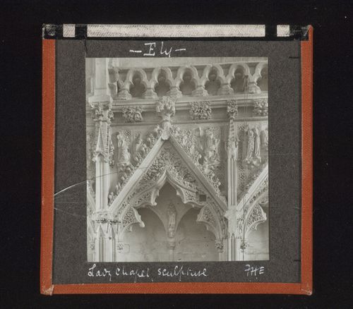 View of canopy with carvings in Lady Chapel, Ely, Cambridgeshire, England