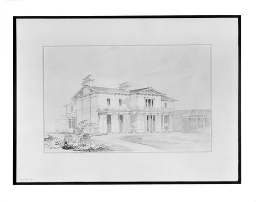 Drawing of an unidentified house