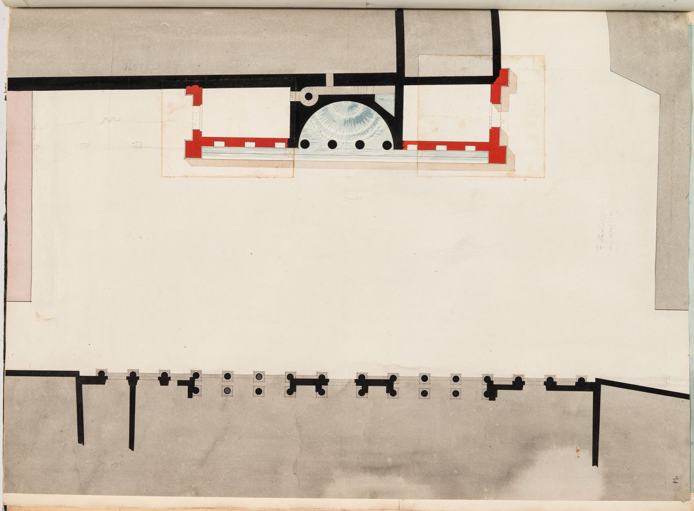 Project for the redevelopment of the École de médecine and surrounding area, Paris: Plan for a fountain for the Clinique de l'École de médecine