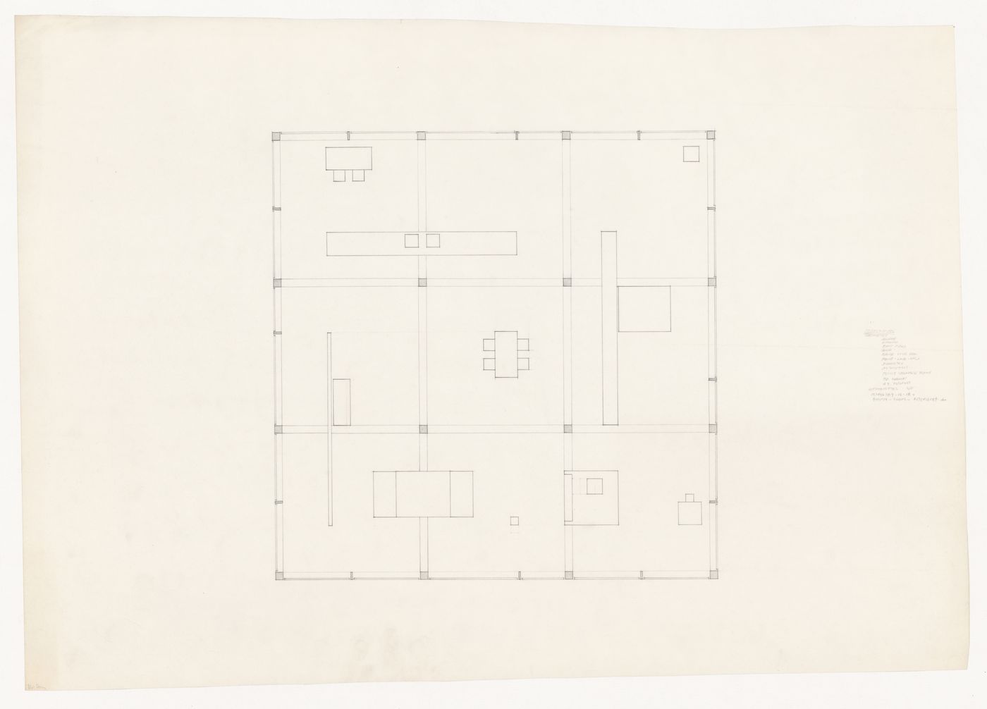 Plan with notes for Texas House 5