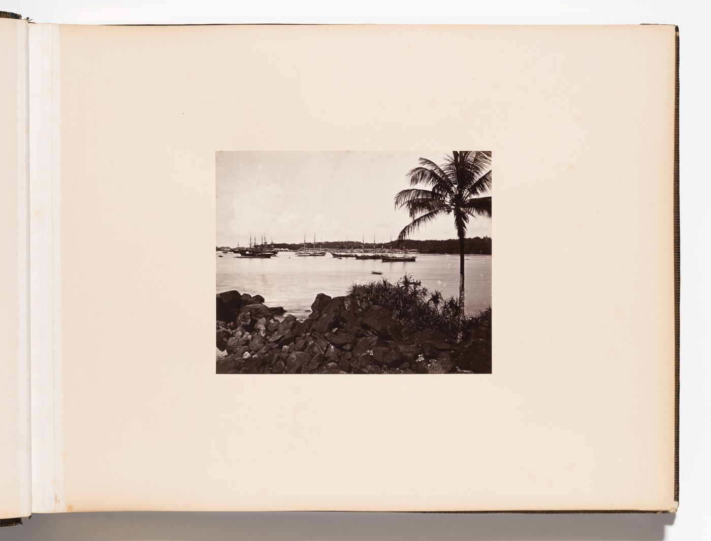 View of ships in the harbour, Point de Galle (now Galle), Ceylon (now Sri Lanka)