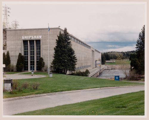 Section 2 of 2 of Panorama of Shipshaw 2 dam and power station, looking north