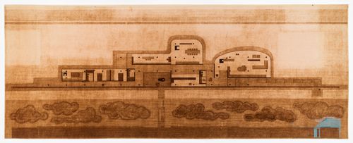 Plan and elevation for Grandfather Wall House