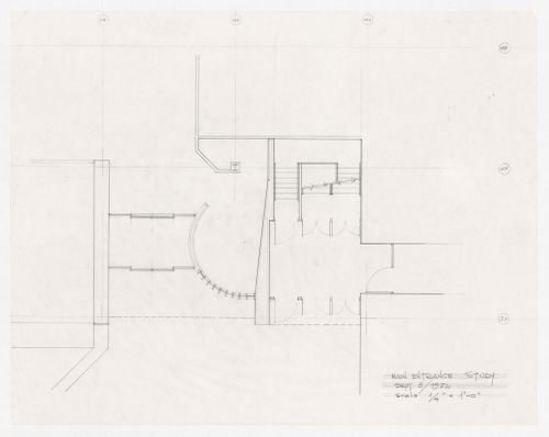 Main entrance study for Memorial University of Newfoundland, Health Sciences Complex, St. Johns, Newfoundland