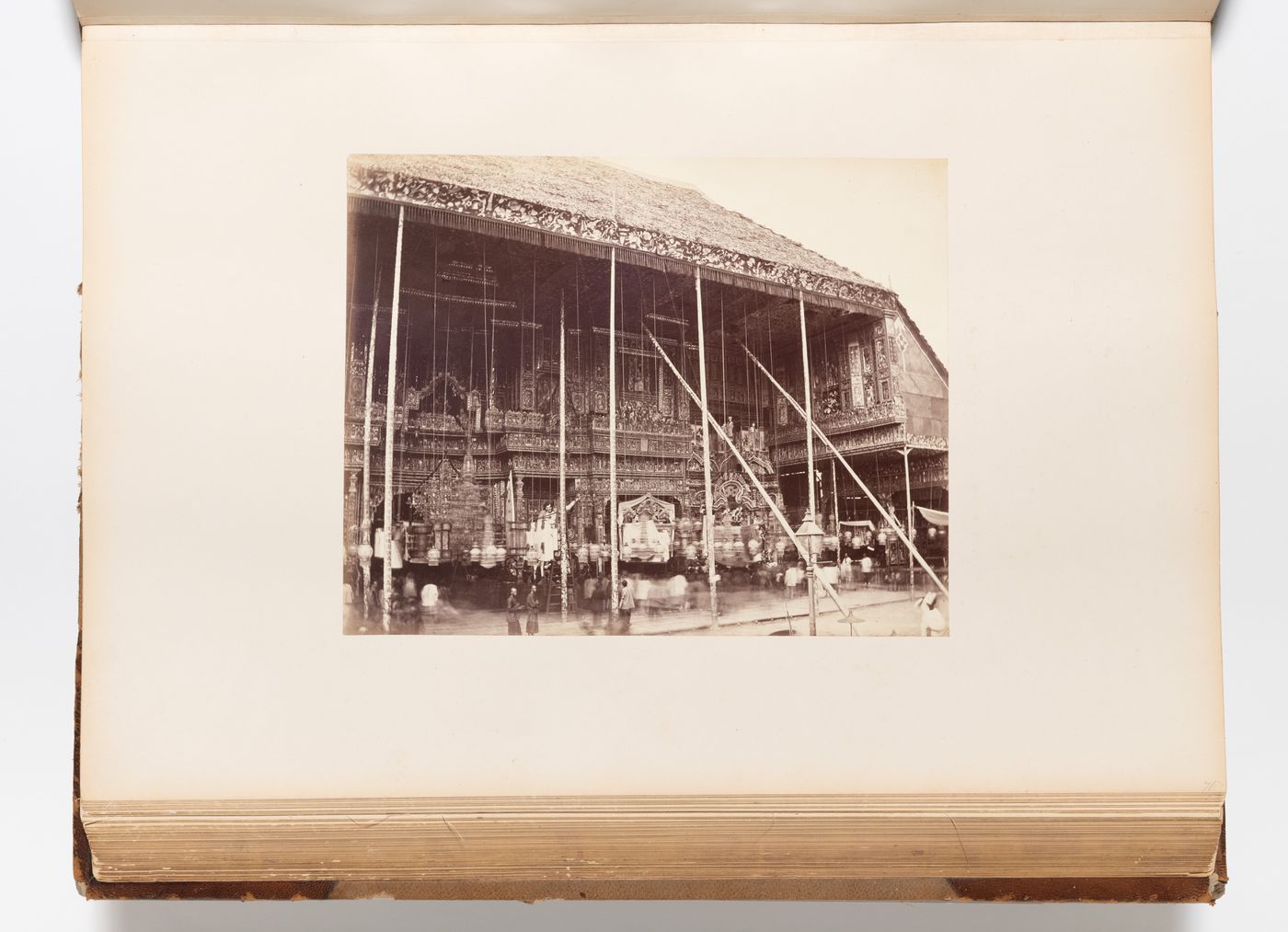 View of an exhibition held in a matshed, Hong Kong (now Hong Kong, China)